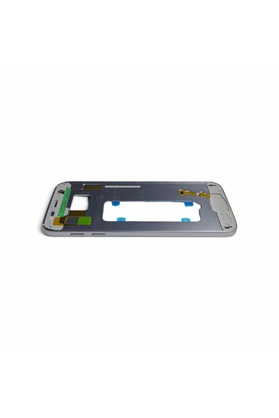 NewOrg G930 Orta Kasa Galaxy S7 Uyumlu Siyah Renk Orta Kasa Çerçeve + Ses Açma ON OFF Tuş Plastik Kamera Camı Koyu Gri