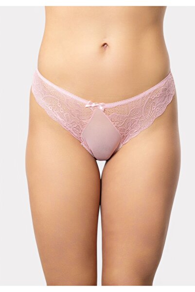 Cottonhill Σλιπ με δαντέλα και διαφάνεια Pink Lace - Ροζ