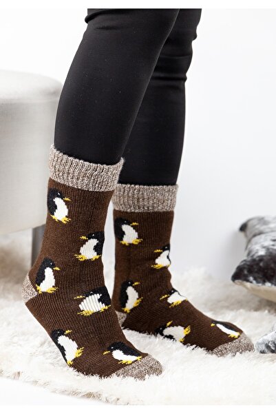 Soma Κάλτσες γυναικείες ισοθερμικές με σχέδια Socks - Καφέ
