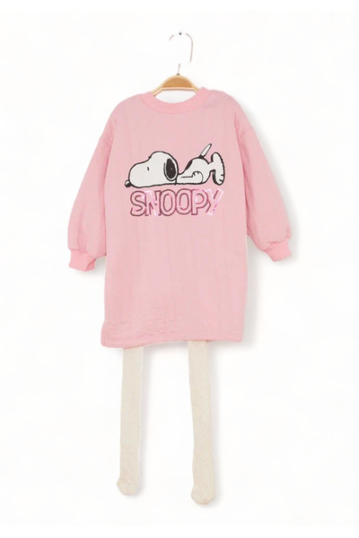Çimpa Βρεφικό φορεματάκι Cimpa μαζί με καλσόν Snoopy Ρόζ - Ροζ