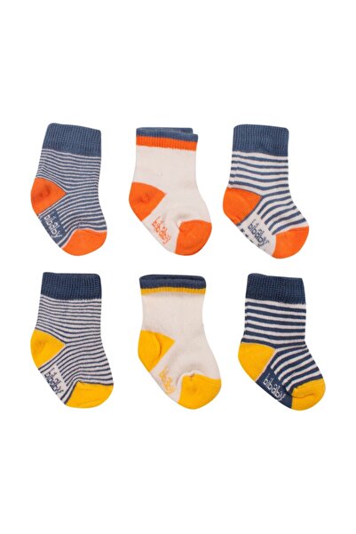 Bibaby Κάλτσες Bebe Colored Stripes 6 Τεμ. - Κόκκινο