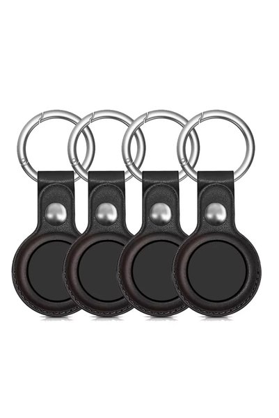 Choice 4PCS BLACK For Apple Airtags Keychain Case Cover Waterproof Key Chain ...