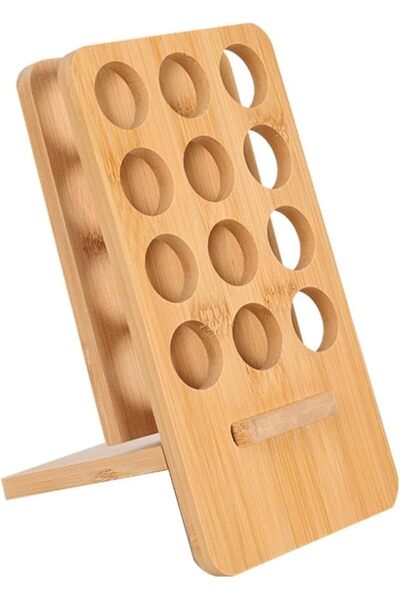 Generic Wooden Display Stand for Essential Oil, 12 Slots Bottles Display Rack...