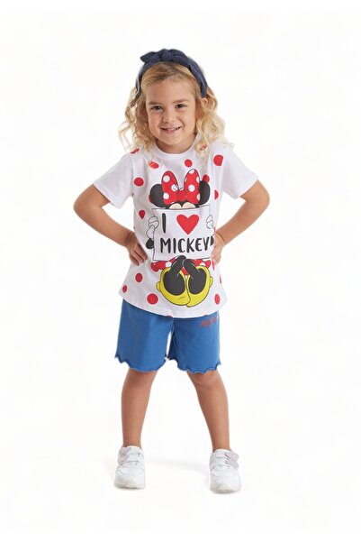 Çimpa Πιτζάμα Disney παιδική Minnie Love's Mickey - Λευκό