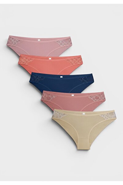 SeXen Γυναικείο Slip Bikini Cotton Elegant Lace Βαμβακερό σε Οικονομική Συσκε...