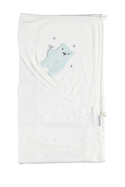 Bibaby Μουσελίνα Bi Baby με πετσετέ επένδυση Bear 80*85εκ. - Λευκό