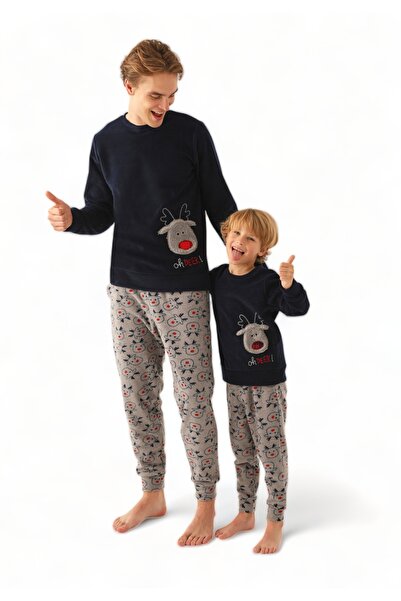Arnetta Πιτζάμα για αγόρι Polar Family Edition Oh Deer! - Μπλε