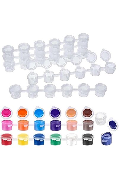 Delfino Silver DELFINO Empty Paint Strips 150 Pots 3ml/ 0.1oz Mini Paint Pot ...