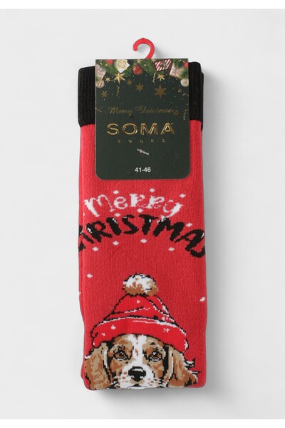 Soma Χριστουγεννιάτικες Κάλτσες Socks “Merry Dog Christmas” – Πετσετέ, Βαμβακ...