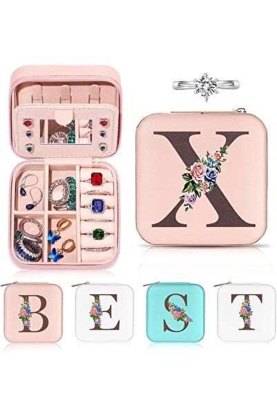 GENERAL Jewelry Box, Mini Travel Jewelry Case with Mirror for Women Girls, Po...