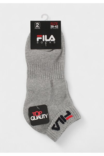 FILA Κάλτσες Unisex Γκρι, Απλές με Ημι-τεριέ Υφή, 2 τεμάχια - Γκρι