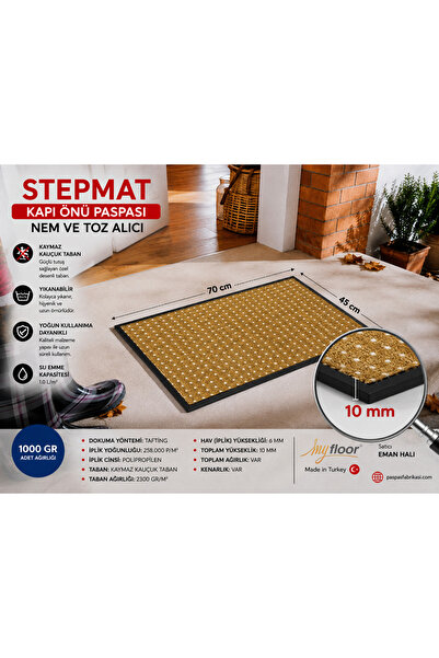 Myfloor Nem Alıcı Toz Tutucu Çamur Sıyırıcı PVC Taban ve PVC Bordürlü Scroll ...