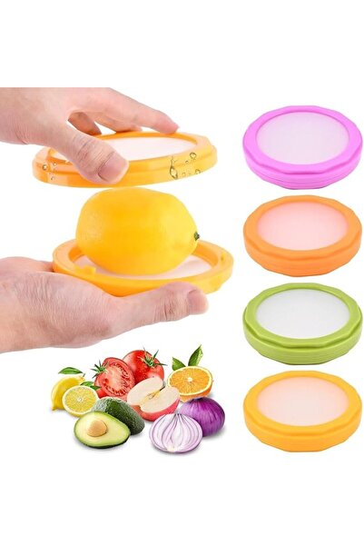 Yelajoy Avocado Saver and Tomato Holder, Set of 4 Reusable Double Side Silico...