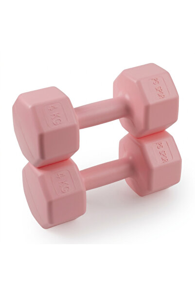 PS SPOR 2 Adet 4 KG Pembe Dambıl Seti – 8 KG Toplam Ağırlık, Fitness ve Evde ...