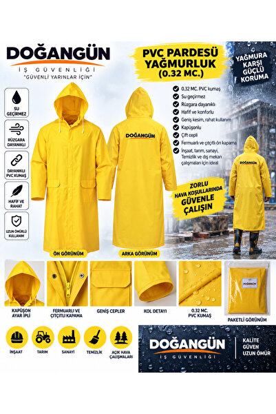 DGN PVC PARDESÜ SARI YAĞMURLUK 0.32MC