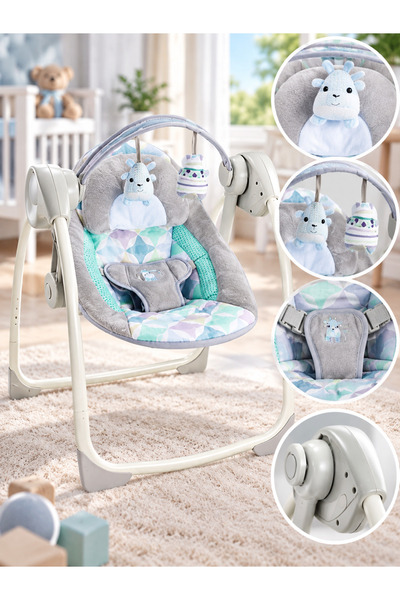 Generic Brand مرجيحة أطفال وردية بإطار مرتفع High-Frame baby pink swing