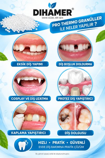 Dihamer 2 Gr Termoplastik Diş Şekillendirme Boncuğu – Isıyla Şekil Alan Polim...