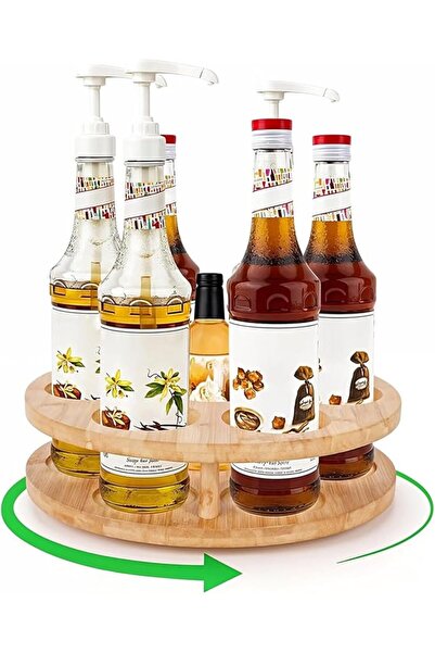 GENERAL Rotating Lazy Susan Turntable Organiser, Bamboo, for Spices, Bottles,...