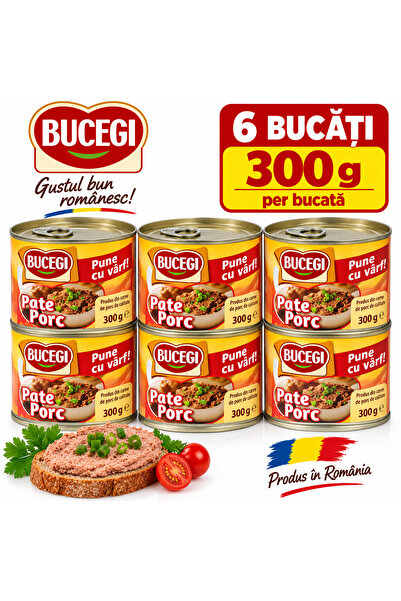 Bucegi 6xBucegi Pate de Porc 300g