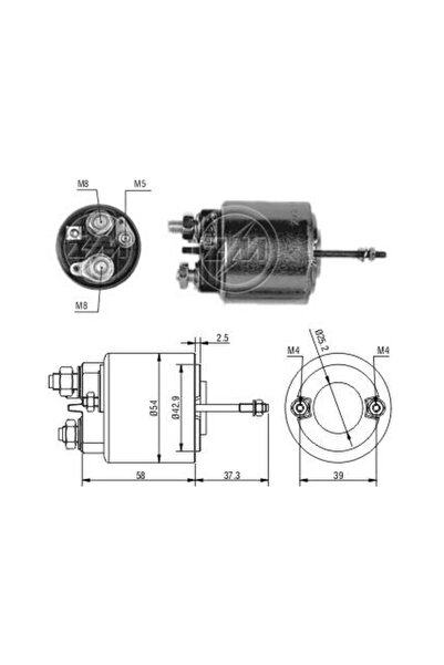 ZM 598 صمام كهربائي للتشغيل 12 فولت فولفو بنتا ديزل بحري D9R116144