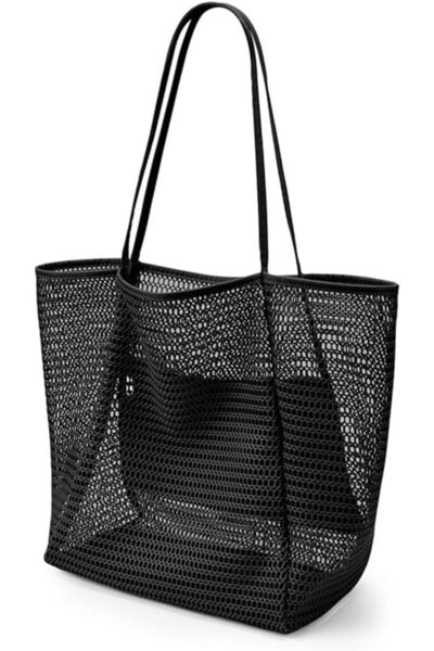 KKAERDIYA Mesh Beach Tote Bag, Large Sandproof & Lightweight, for Beach, Pool...