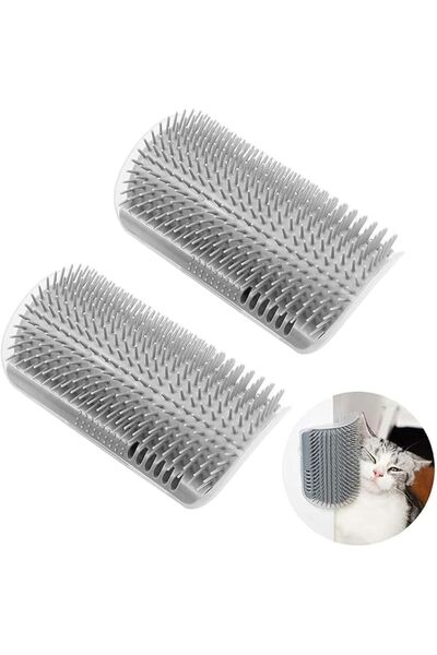 Roxolana 2 Pieces Cat Self Groomer Wall Corner Brush Comb Soft Grooming Tool ...