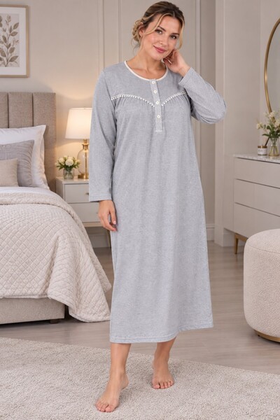 Alize Moda 100% Cotton Long Sleeve Waffle (Breathable) Fabric Plus Size Winte...