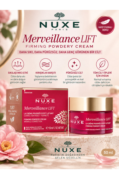 Nuxe Merveillance Lift Firming Powdery Cream 50 ml – Anti-Wrinkle Firming Fac...