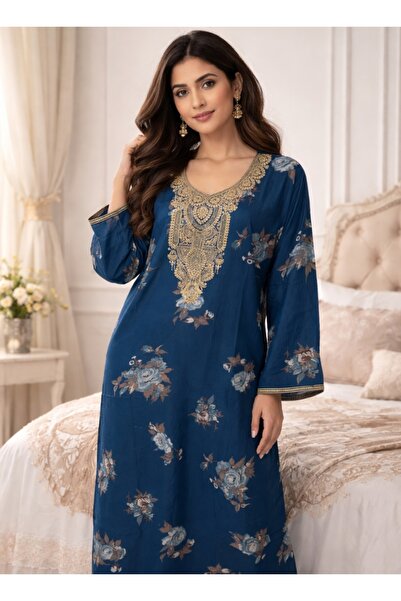 Generic Brand Jalabiya for Women with Soft Fabric Comfort Embroided Design