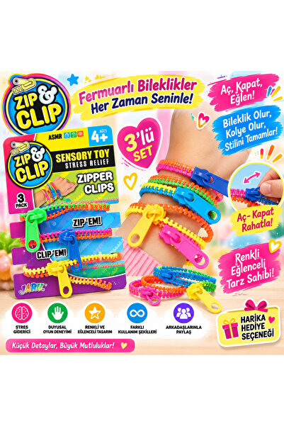 TRUST STORE Zipper Bracelet Set of 3 Colorful Sensory Stress Toy Fun Bracelet...