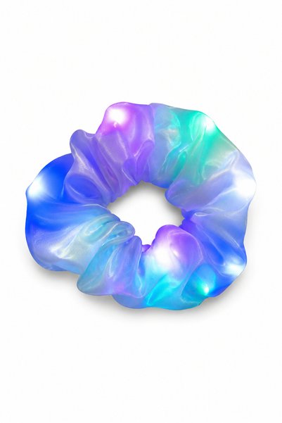 PARTİPORT 3 Mod Işıklı LED Saç Tokası Renkli Parlayan Scrunchie Parti Festiva...