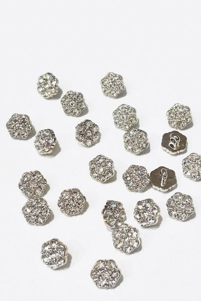 hobi dünyası evim 4 Adet Lüx Taşlı Bluz Düğme Kristal Detaylı 12 mm Kıyafet D...