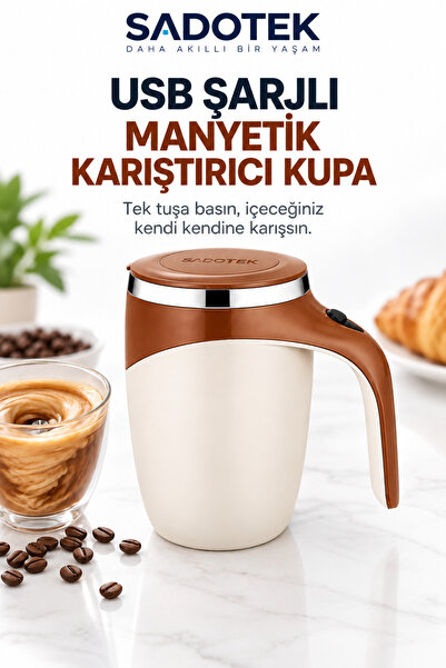 Homnova USB Şarjlı Manyetik Karıştırıcı Kupa Otomatik Karıştıran Termos Kupa ...