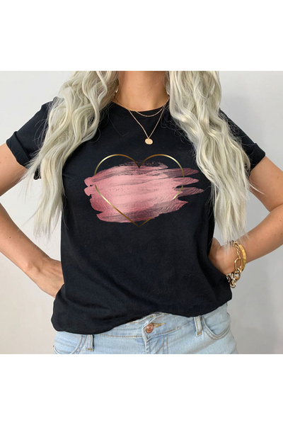 Orielle Tricou Negru Chic Heart