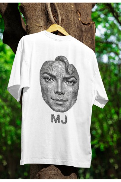 MG Michael Jockson Printed Circular Neck Cotton Oversize Fit Unisex Short Sle...