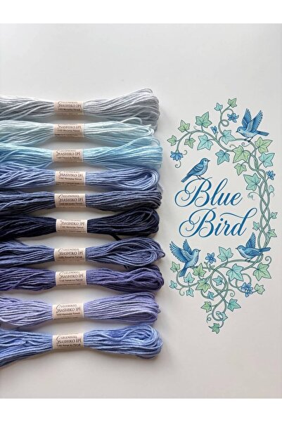 Sashiko İpleri - Nakış ve Quilting yardımcısı . Nakış ipi , Dikiş ipi (Bluebird renkleri)