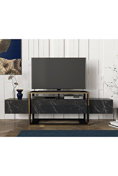 SAHABA Bianco Tv Table, 160 CmTurkish Home TV Stand, Media Storage Table, Liv...