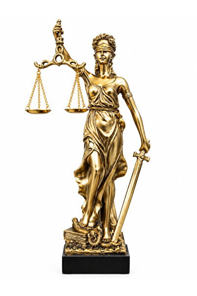 Mutluanlar Hediyelik Adalet Heykeli Kılıçlı Ve Terazili Masa Ve Ofis Dekoru 3...