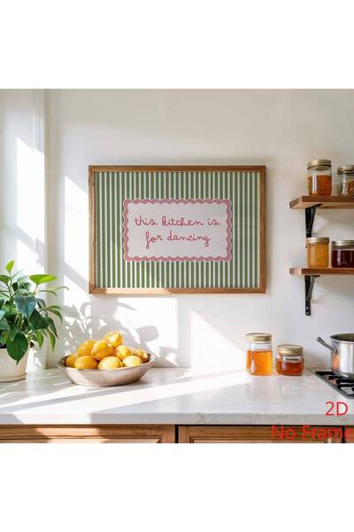 Generic Brand 1pc Kitchen This Kitchen Is For Dancing Green Canvas Wall Art P...