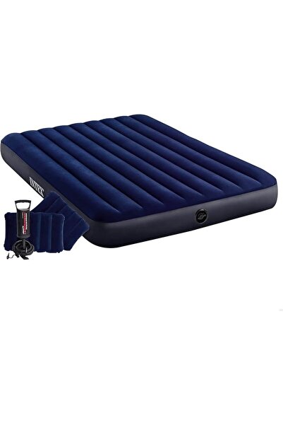 Intex Queen dura-beam classic downy airbed w/ hand pump queen (u.k. standard)