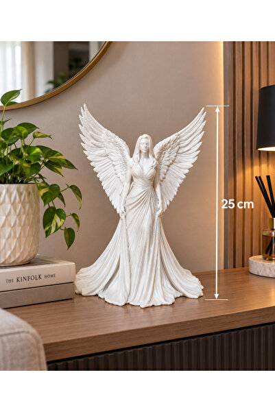 3dvan 25 cm Melek Figürü – Kanatlı Melek Biblo – Modern Dekorasyon Ürünü – Ev...