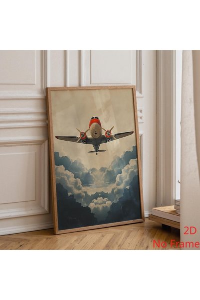 Generic Brand 1pc Vintage Airplane Retro Propeller Plane Classic Aviation Can...