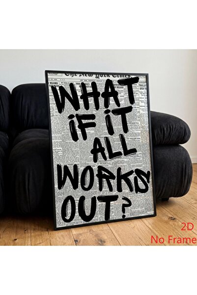 Generic Brand 1pc What If It All Works Out Canvas Wall Art Print, Inspiration...