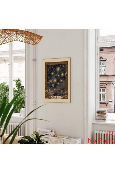 Generic Brand 1pc Tarot The Stars Vintage Celestial Wall Canvas Wall Art Prin...