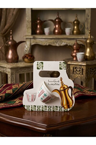 GIFT توزيعات اليوم الوطني طقم القهوة السعودية الفاخرة مع الثيم (12 حبة)