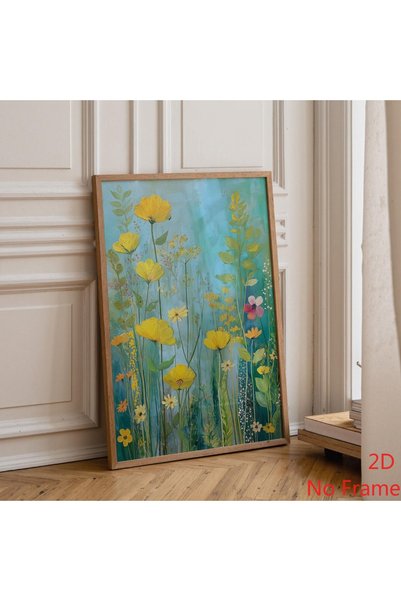 Generic Brand 1pc Southwest Wildflower Desert Meadow Floral Canvas Wall Art P...