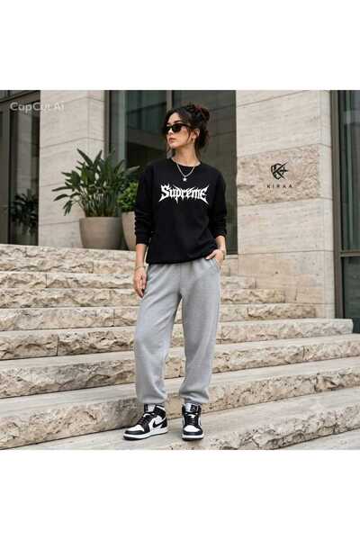 CLOTHES33 ΦΟΡΜΑ ΧΩΡΙΣ ΓΙΑΚΑ 2-ΤΕΜΑΧΙΑ ΧΕΙΜΕΡΙΝΗ ΧΝΟΥΔΩΤΗ SUPREME ΜΕ ΣΤΑΜΠΑ ΓΥ...