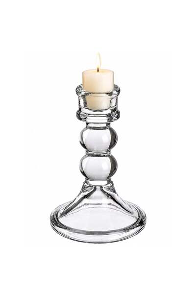 PUFO Candelabru din sticlă, suport decorativ elegant pentru masă, living, dor...