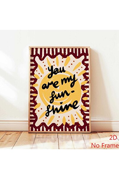 Generic Brand 1pc You Are My Sunshine Canvas Wall Art Print, Boho Style Canva...