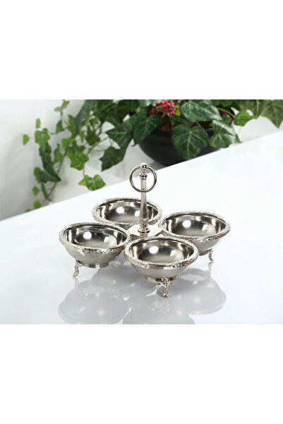 BULUTHOMEAKSESUAR Steel Engraved 4-Piece Snack Bowl